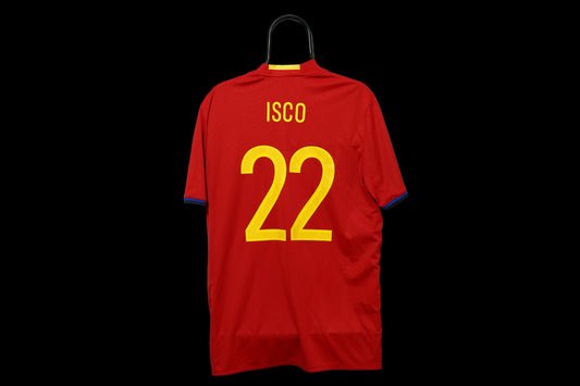 2015-2016 Spain #22 Isco National Team Football Shirt Home XL Adidas AI4411