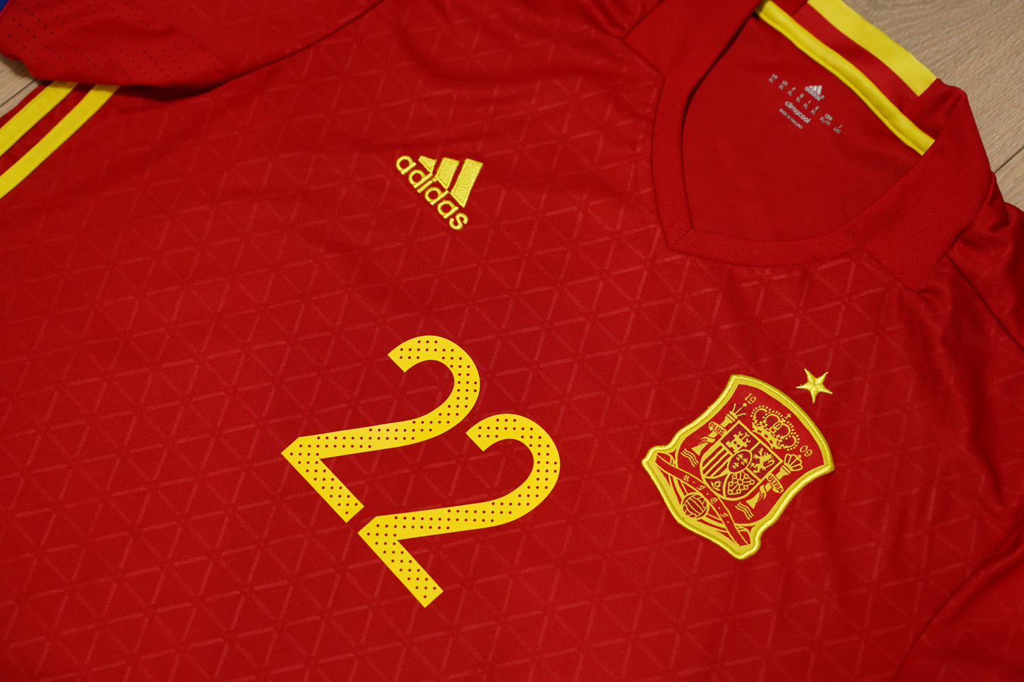 2015-2016 Spain #22 Isco National Team Football Shirt Home XL Adidas AI4411