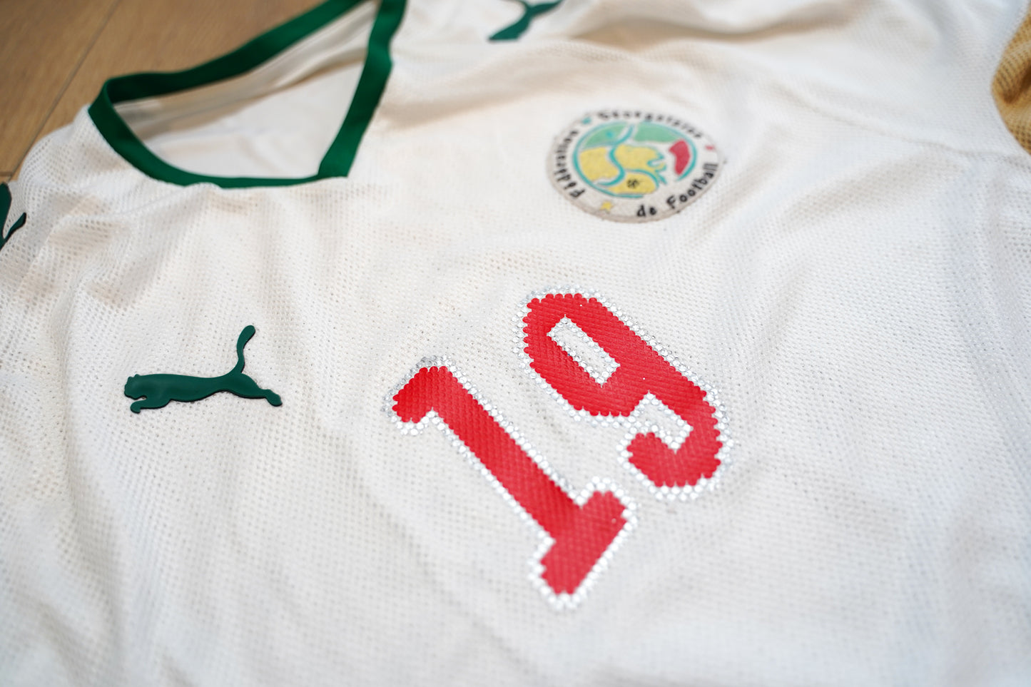 2007-2009 Senegal Home #19 Boupa Diop Football Shirt Puma Africa M men