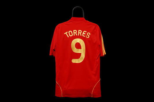 2008-2009 Spain Home #9 Torres National Team Adidas M men 614398