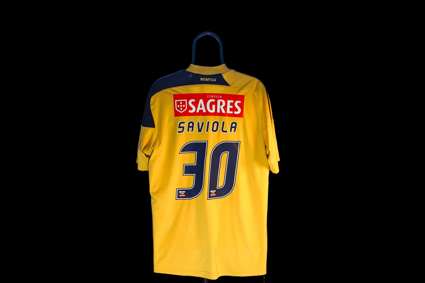 Benfica 2010-11 Away #30 Saviola Football Shirt Original Jersey L New Balance P00586