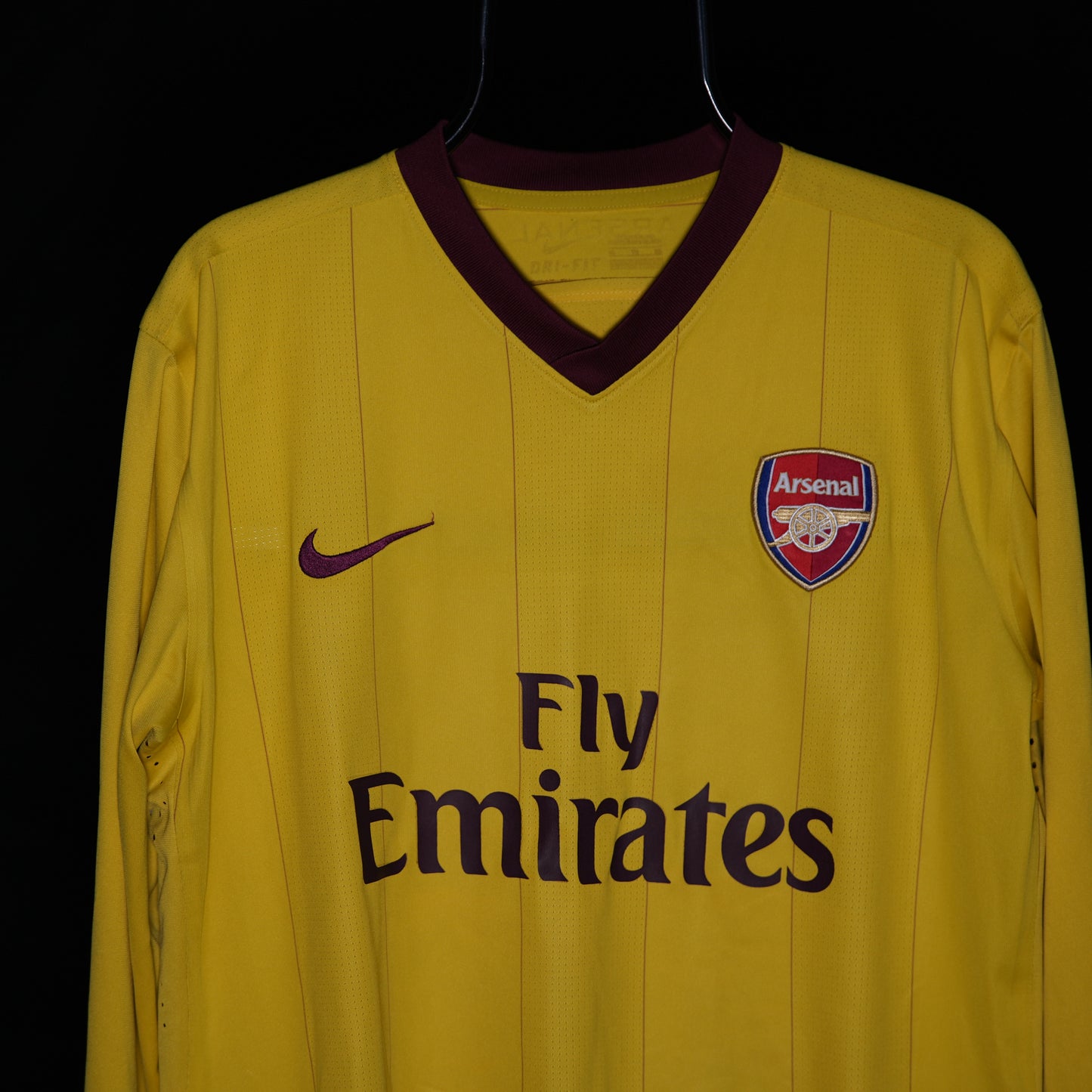 Arsenal London 2010 - 2011 #52 Bendtner - Player Issue - Away - Long Sleeve - XL