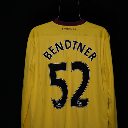 Arsenal London 2010 - 2011 #52 Bendtner - Player Issue - Away - Long Sleeve - XL