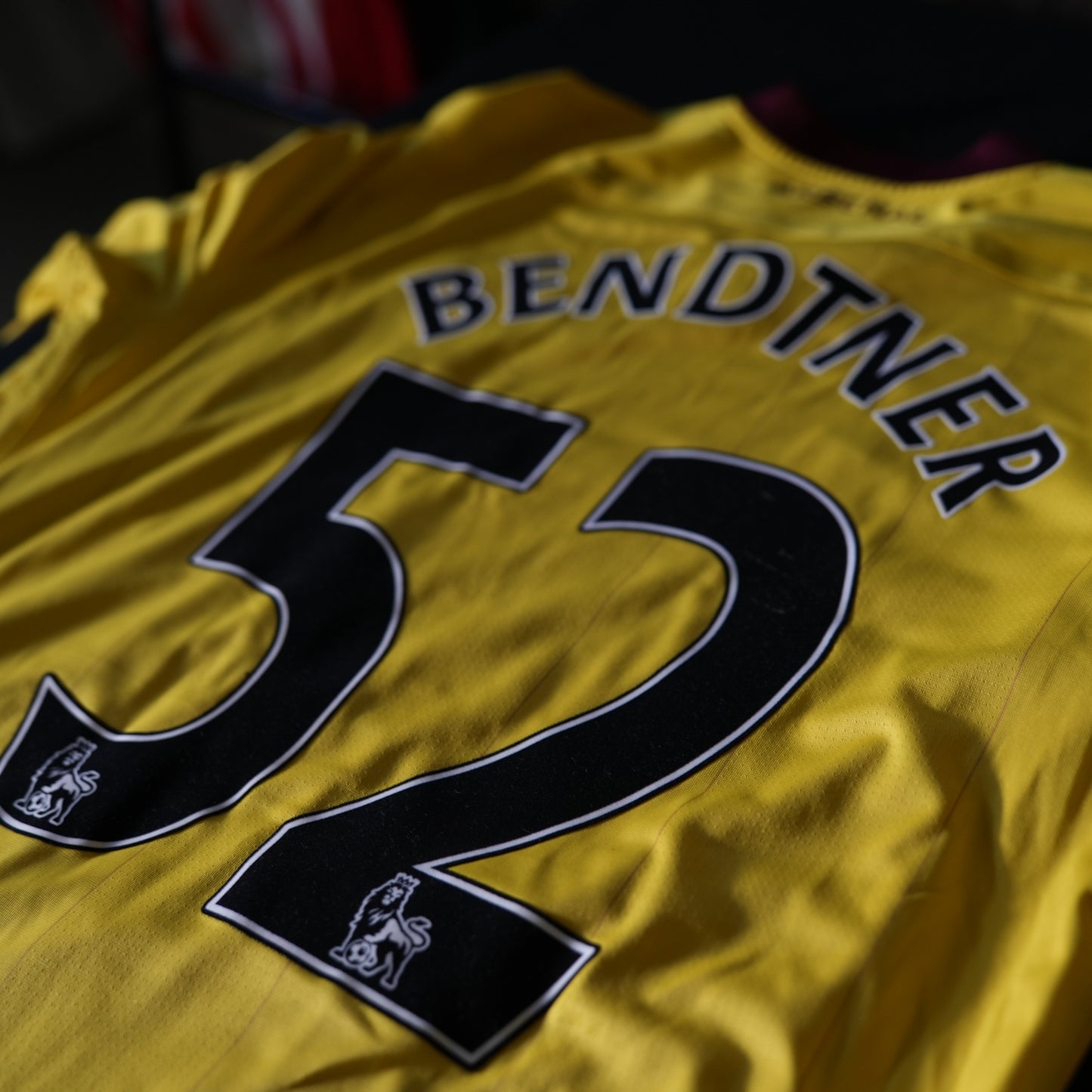 Arsenal London 2010 - 2011 #52 Bendtner - Player Issue - Away - Long Sleeve - XL