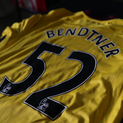 Arsenal London 2010 - 2011 #52 Bendtner - Player Issue - Away - Long Sleeve - XL