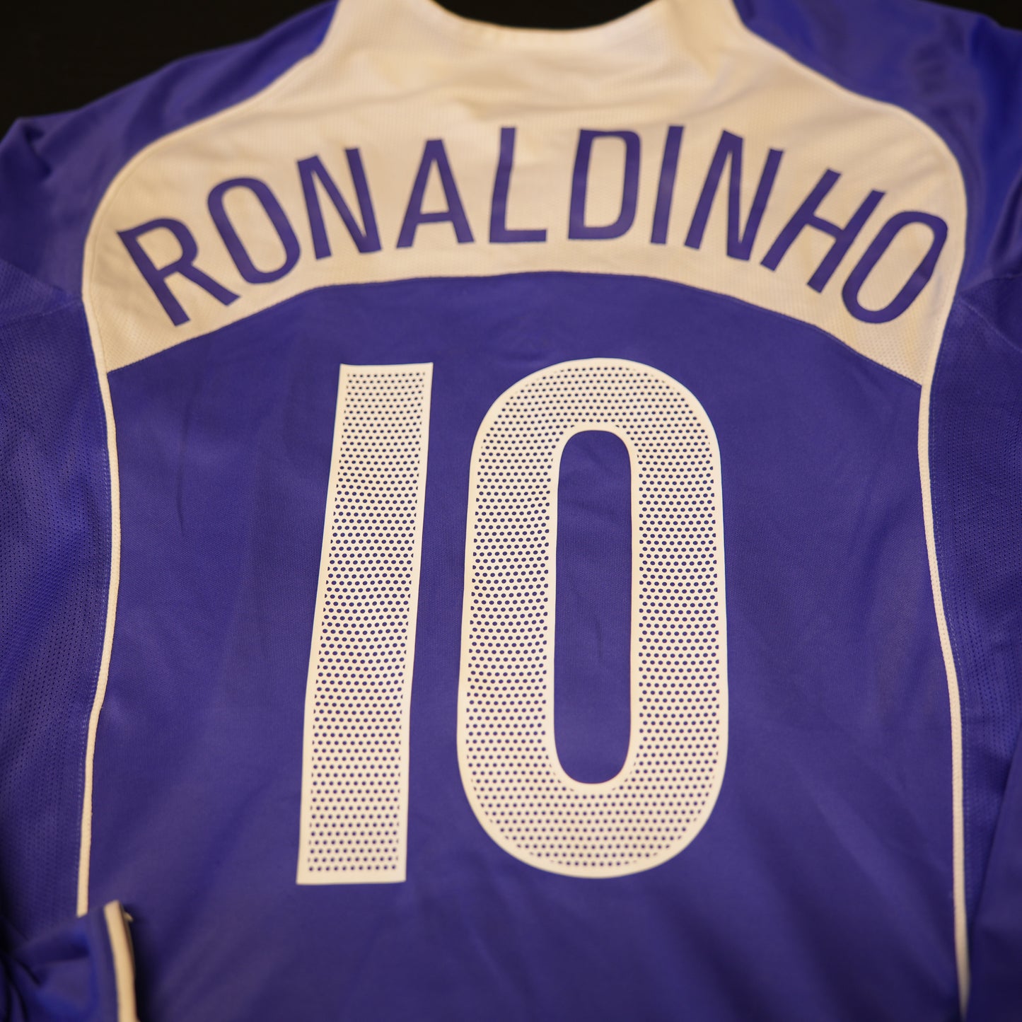 Brazil 2004 2006 Long Sleeve #10 Ronaldinho Away football shirt L Industria Brasileira