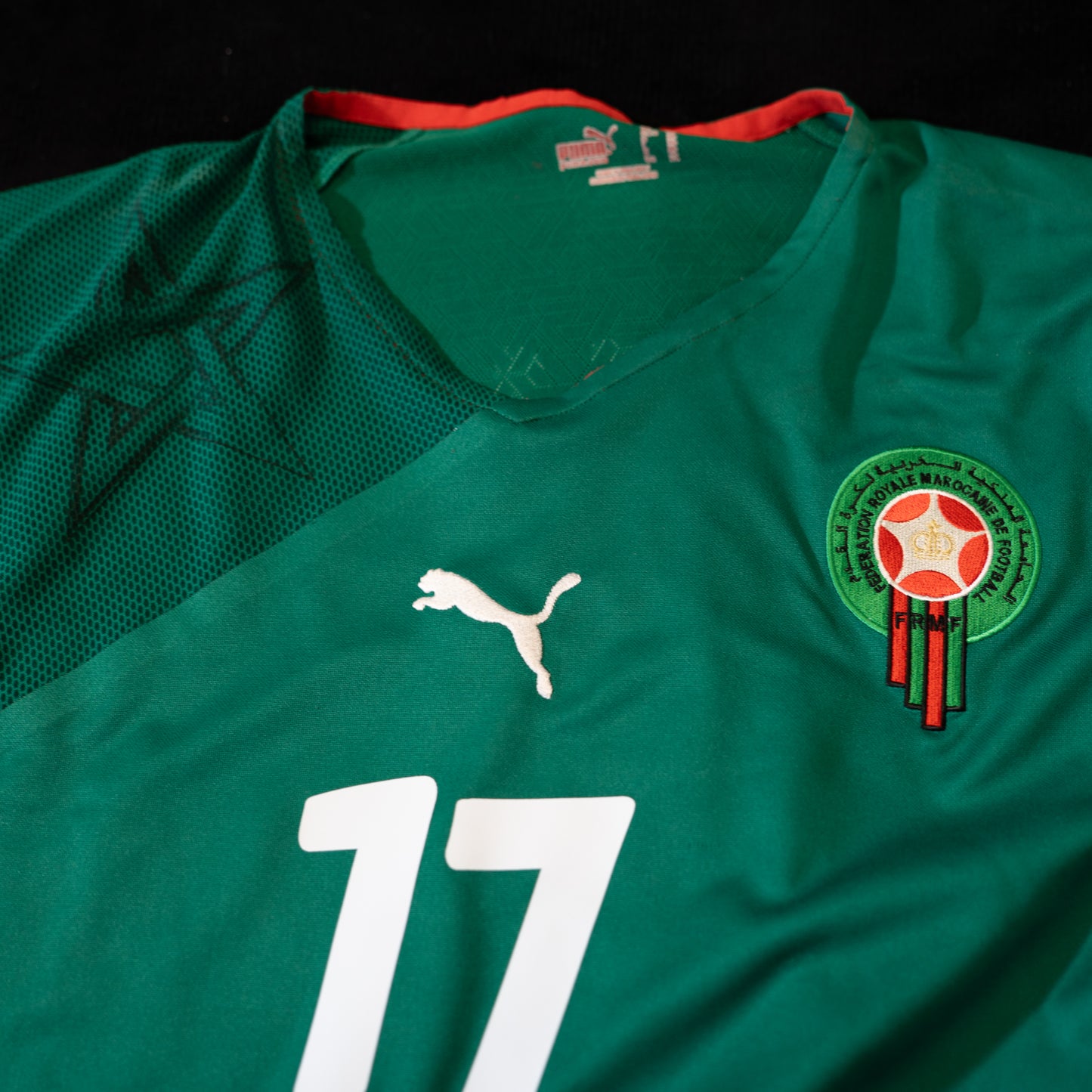 Morocco 2010 2012 National Team Africa Home #17 Chamakh Football shirt XL