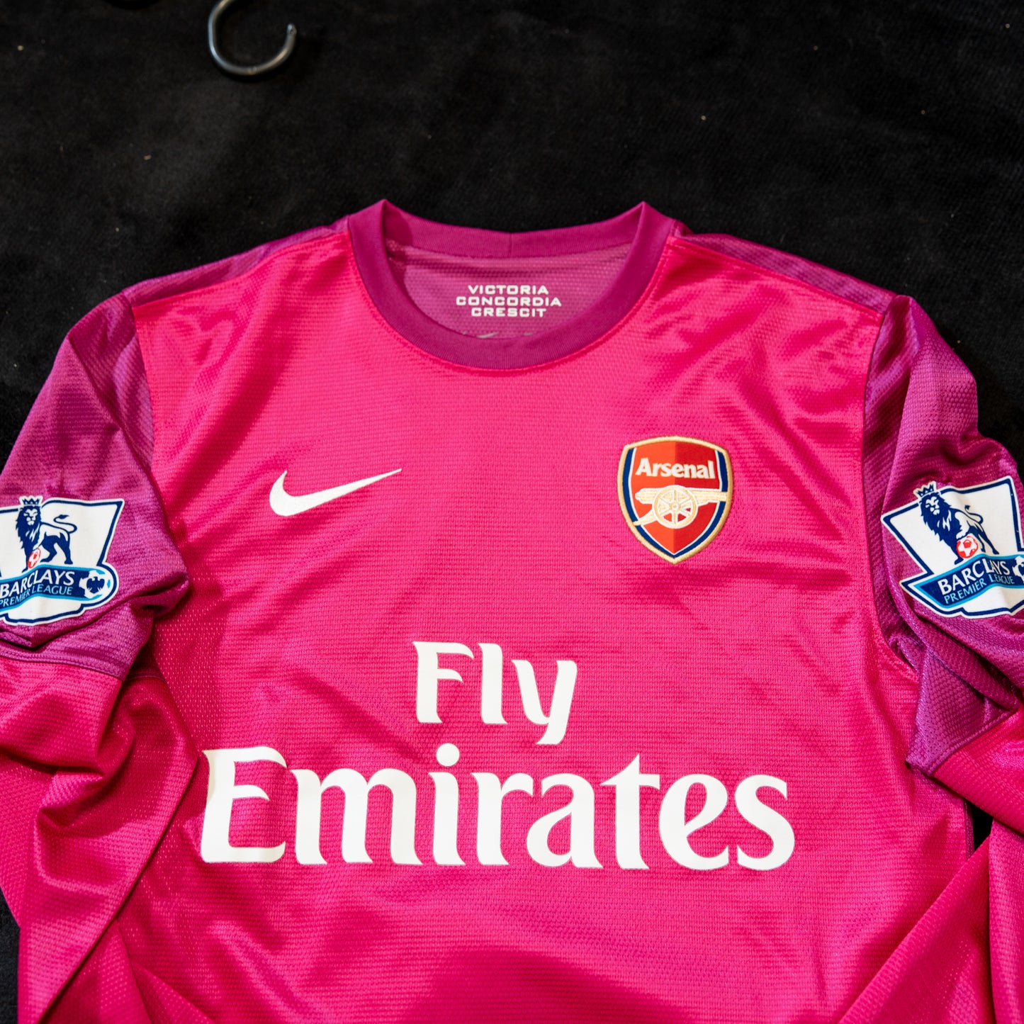 Arsenal London 2012 2013 Goalkeeper #1 Szczesny Long Sleeve Pink S Men 479307-673