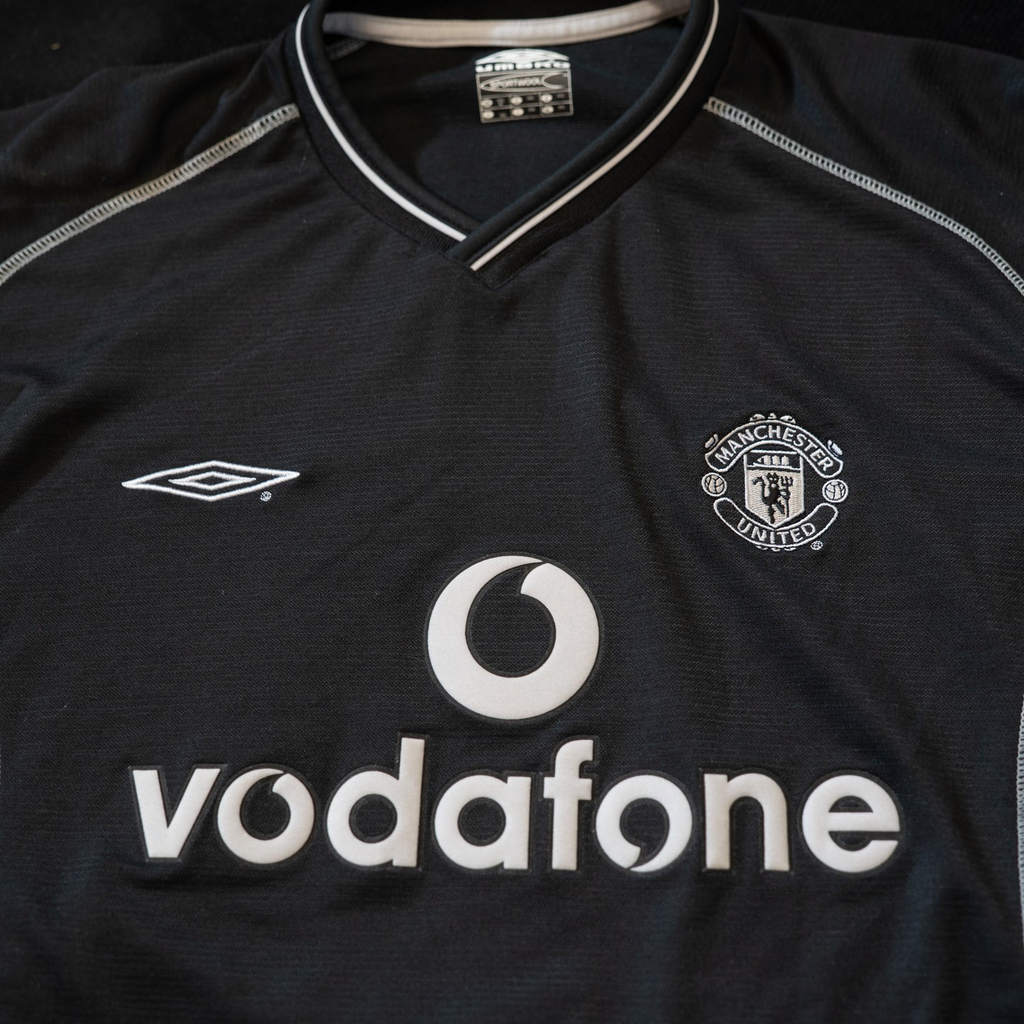 Manchester United 2000 2002 Goalkeeper #1 Barthez Long Sleeve Umbro Football Shirt 2XL