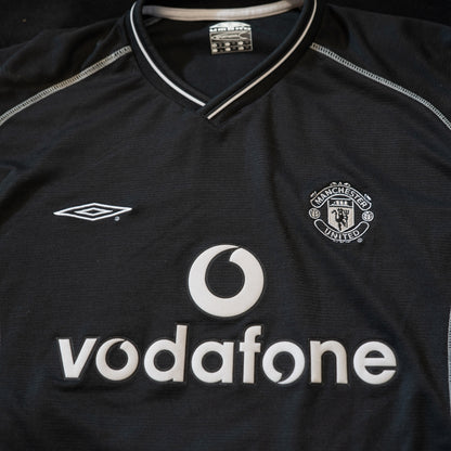 Manchester United 2000 2002 Goalkeeper #1 Barthez Long Sleeve Umbro Football Shirt 2XL