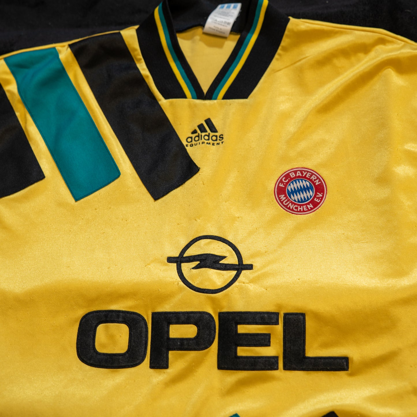 Bayern Monachium Monachium 1993 1995 Wyjazd Vintage Adidas Opel Wyprodukowano w Wielkiej Brytanii L męskie