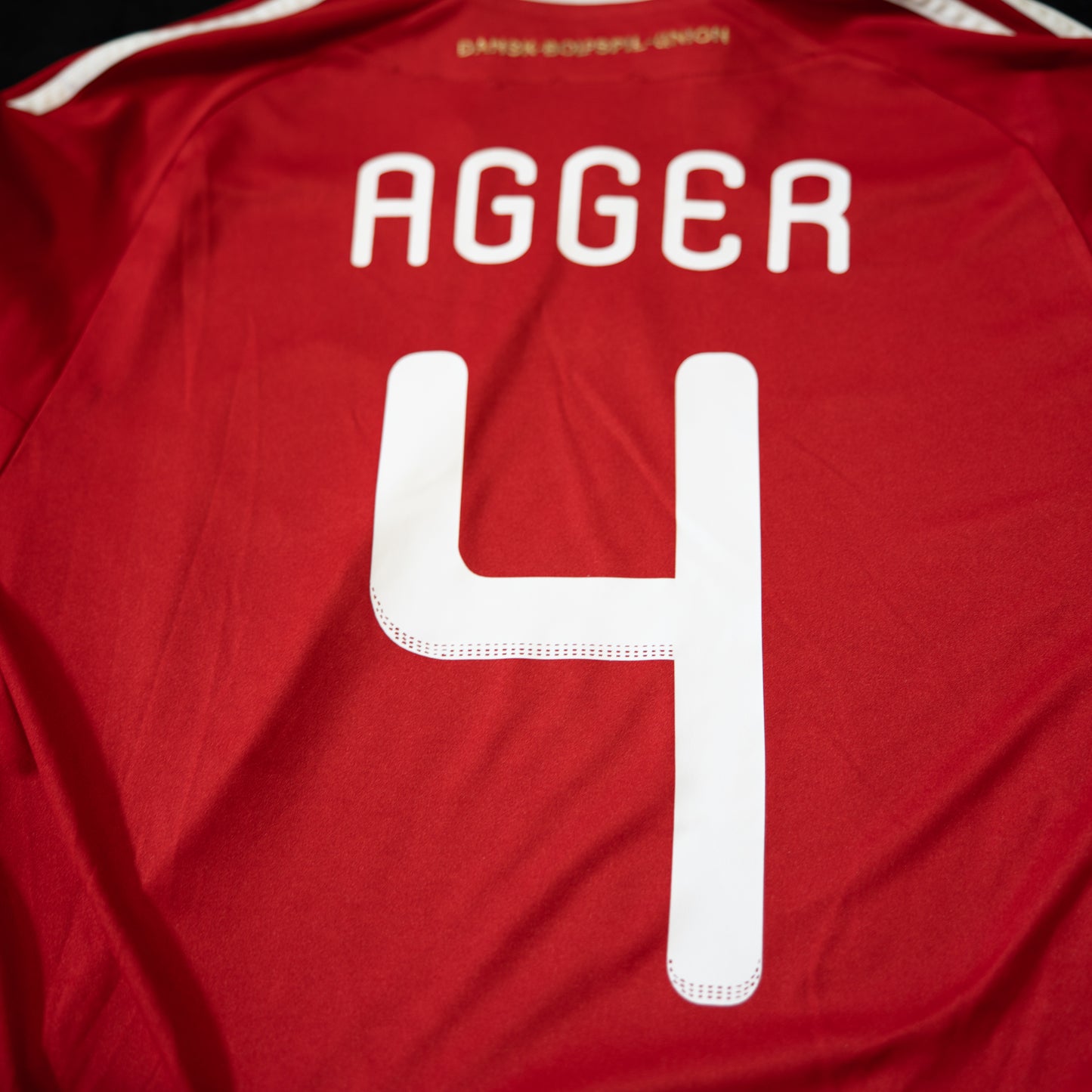 Denmark 2010 2011 National team #4 Agger Adidas M men P47099