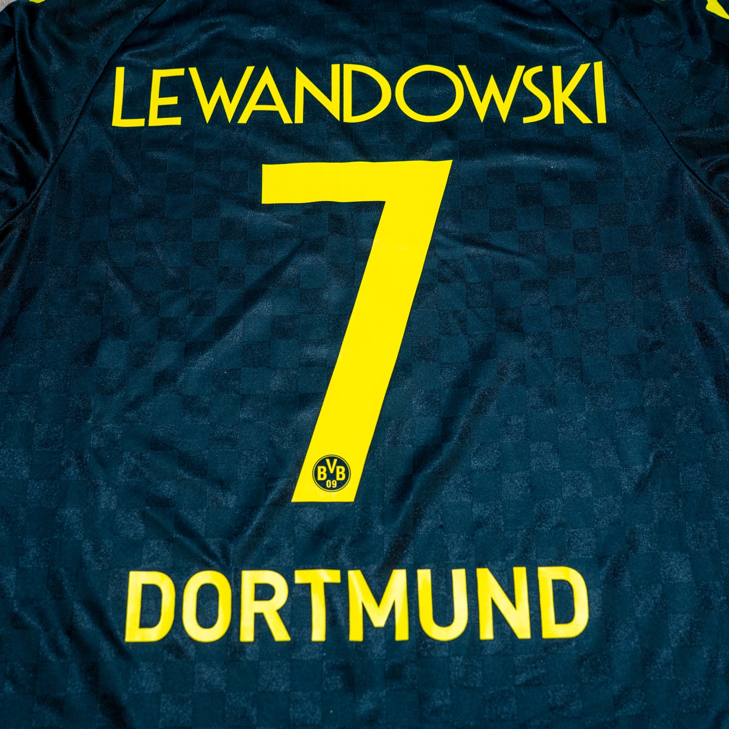2010 2011 Borussia #7 Lewandowski Away Black Kappa L men