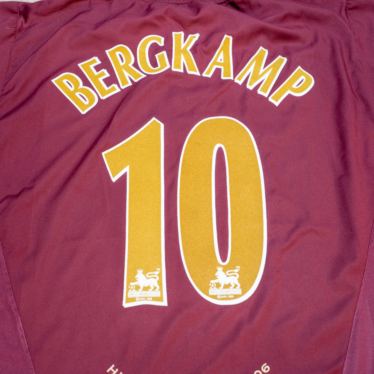 2005 - 2006 Arsenal London home #10 Bergkamp Highbury 1913-2006 2XL
