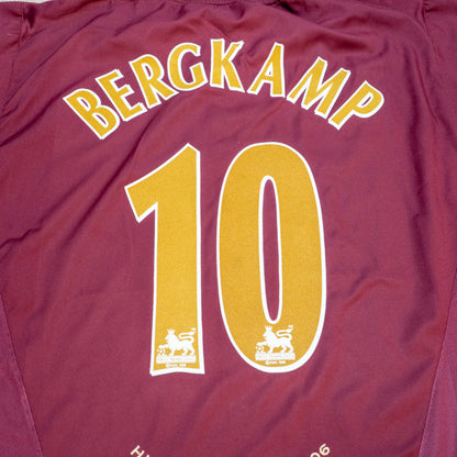 2005 - 2006 Arsenal London home #10 Bergkamp Highbury 1913-2006 2XL