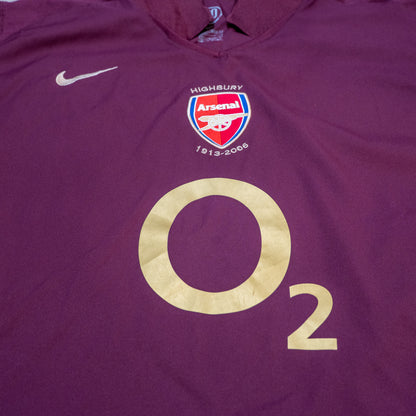 2005 - 2006 Arsenal London home #10 Bergkamp Highbury 1913-2006 2XL