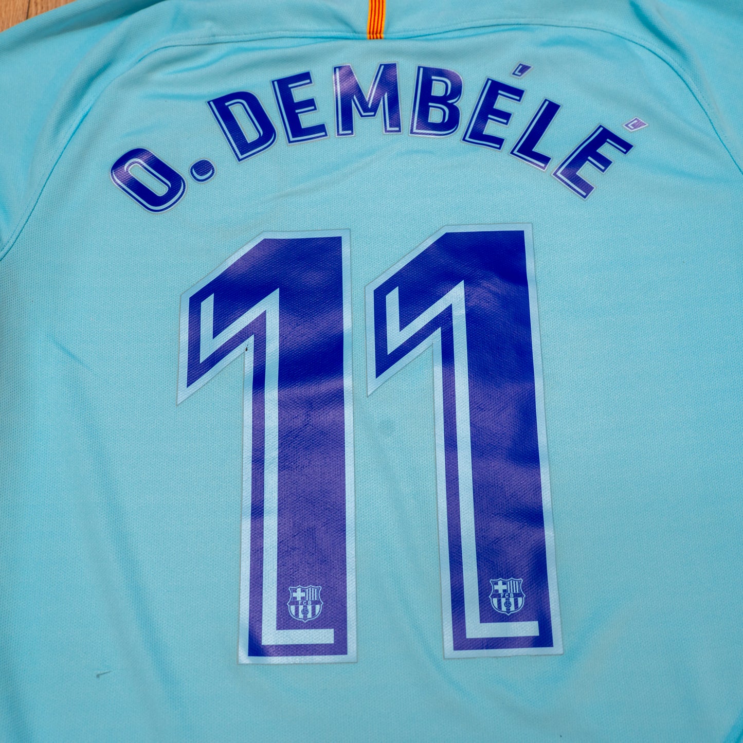 2017-2018 Barcelona Away #11 Dembele M Nike 847254-484