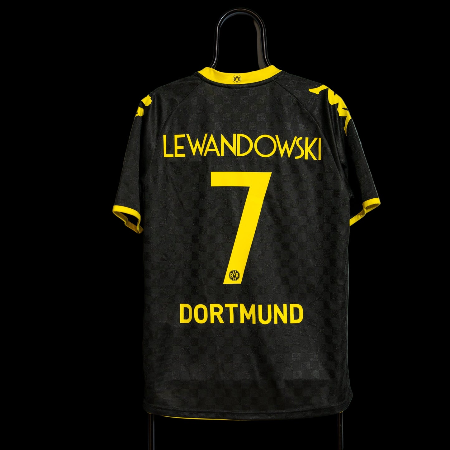2010 2011 Borussia #7 Lewandowski Away Black Kappa L men