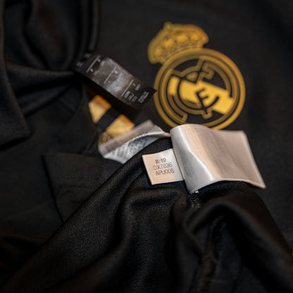 Real Madrid Training Top Black & Gold Long Sleeve Sweatshirt Adidas 3XL DX7836