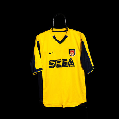 1999 - 2001 Arsenal London - Away - Football Shirt - Yellow - Sega Nike - M