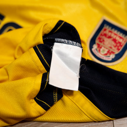 1999 - 2001 Arsenal London - Away - Football Shirt - Yellow - Sega Nike - M