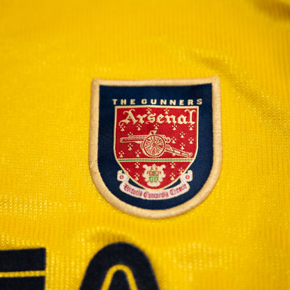 1999 - 2001 Arsenal London - Away - Football Shirt - Yellow - Sega Nike - M