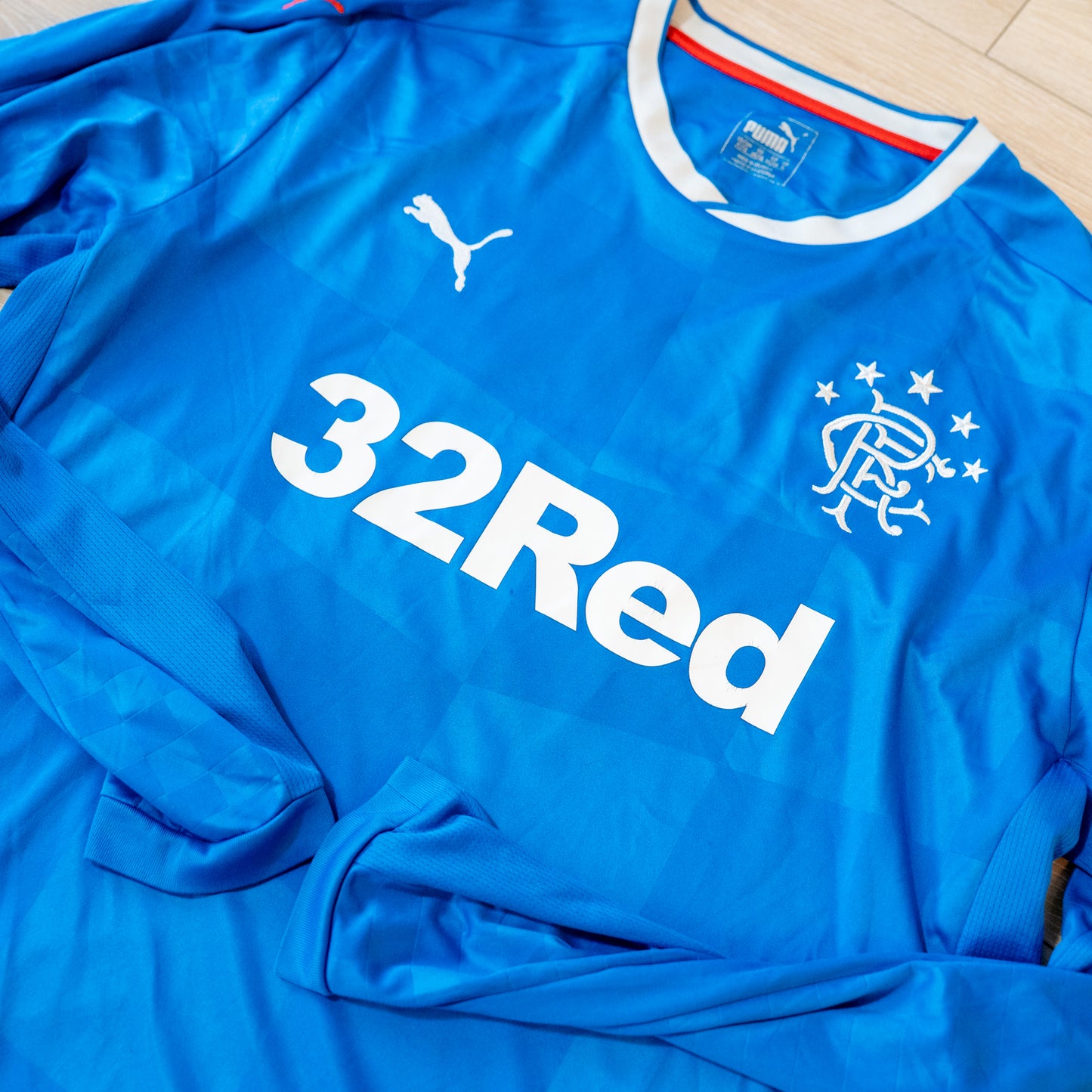 2016-2018 Glasgow Rangers #5 Wallace Long Sleeve Puma Home XL 749951