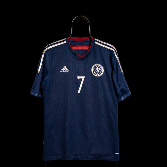 2014-2015 Scotland Home #7 D. Fletcher National Team Navy & Silver G87114
