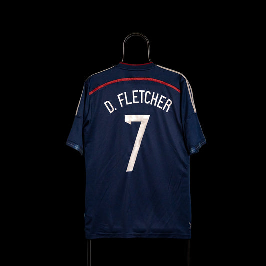 2014-2015 Scotland Home #7 D. Fletcher National Team Navy & Silver G87114