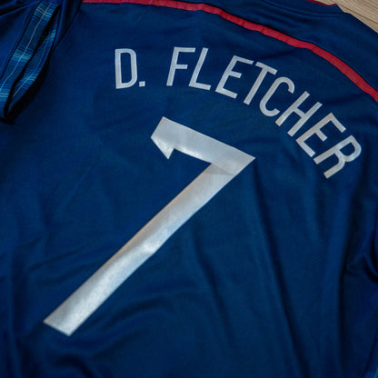 2014-2015 Scotland Home #7 D. Fletcher National Team Navy & Silver G87114