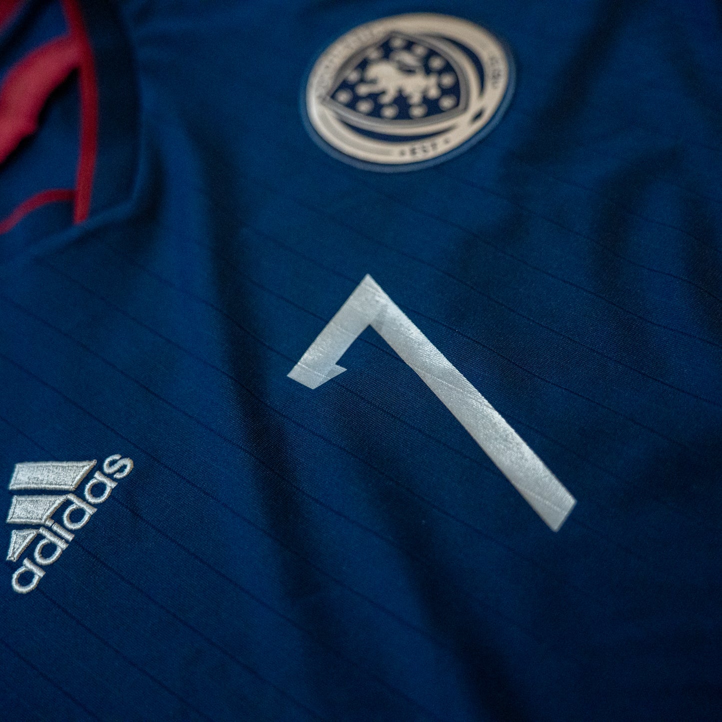 2014-2015 Scotland Home #7 D. Fletcher National Team Navy & Silver G87114