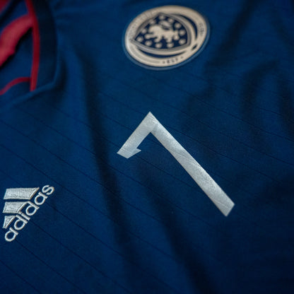2014-2015 Scotland Home #7 D. Fletcher National Team Navy & Silver G87114