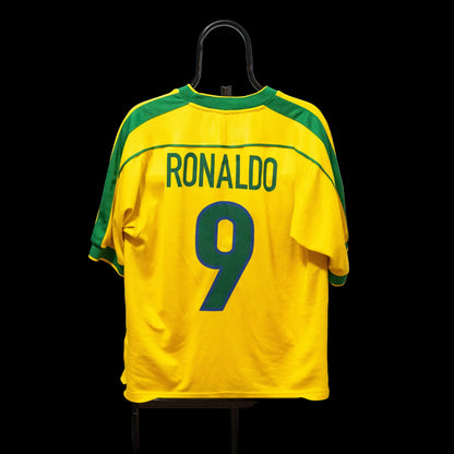 Brazil 1998-00 Home Ronaldo #9 Shirt – Football Jersey M men