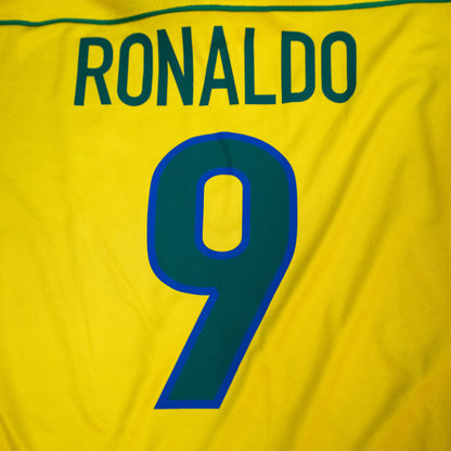Brazil 1998-00 Home Ronaldo #9 Shirt – Football Jersey M men
