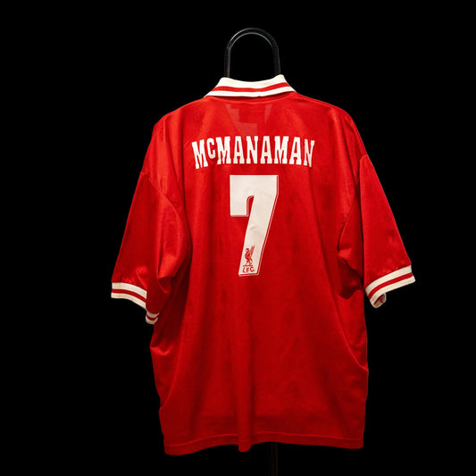 Liverpool 1996–97 Home Shirt McManaman #7 – Vintage Football Jersey 46/48"