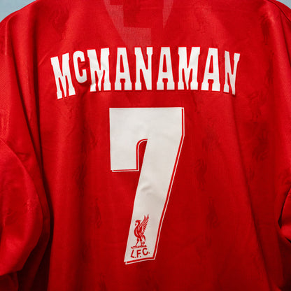 Liverpool 1996–97 Home Shirt McManaman #7 – Vintage Football Jersey 46/48"