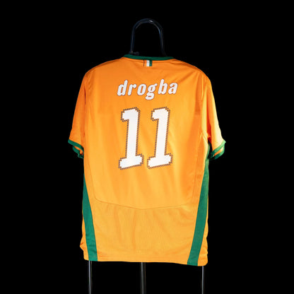 Ivory Coast 2009-10 Drogba #11 Home Shirt Original Football Jersey Puma L