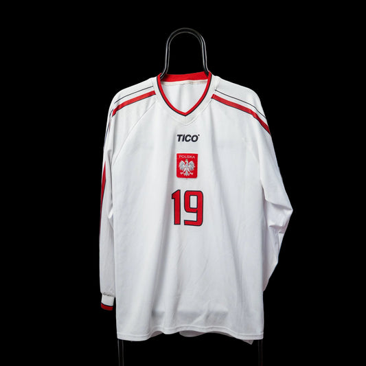 Poland 2000/01 Home Tico #19 [XL] Long Sleeve Koszulka Pilarska Match Issue?