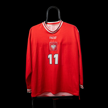 Poland 2000/01 Away Tico #11 [M] Long Sleeve Koszulka Pilarska Match Issue?