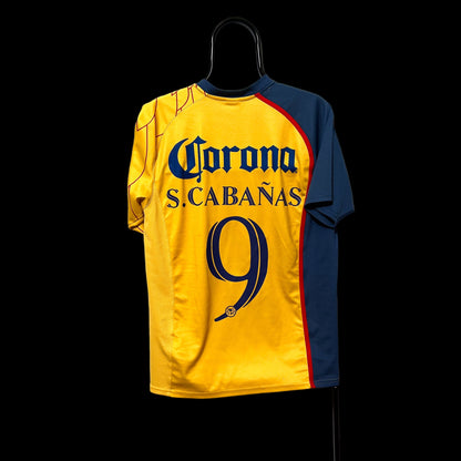 2007-2008 Club America #9 S. Cabanas M men Football Shirt Nike M men 228234-312