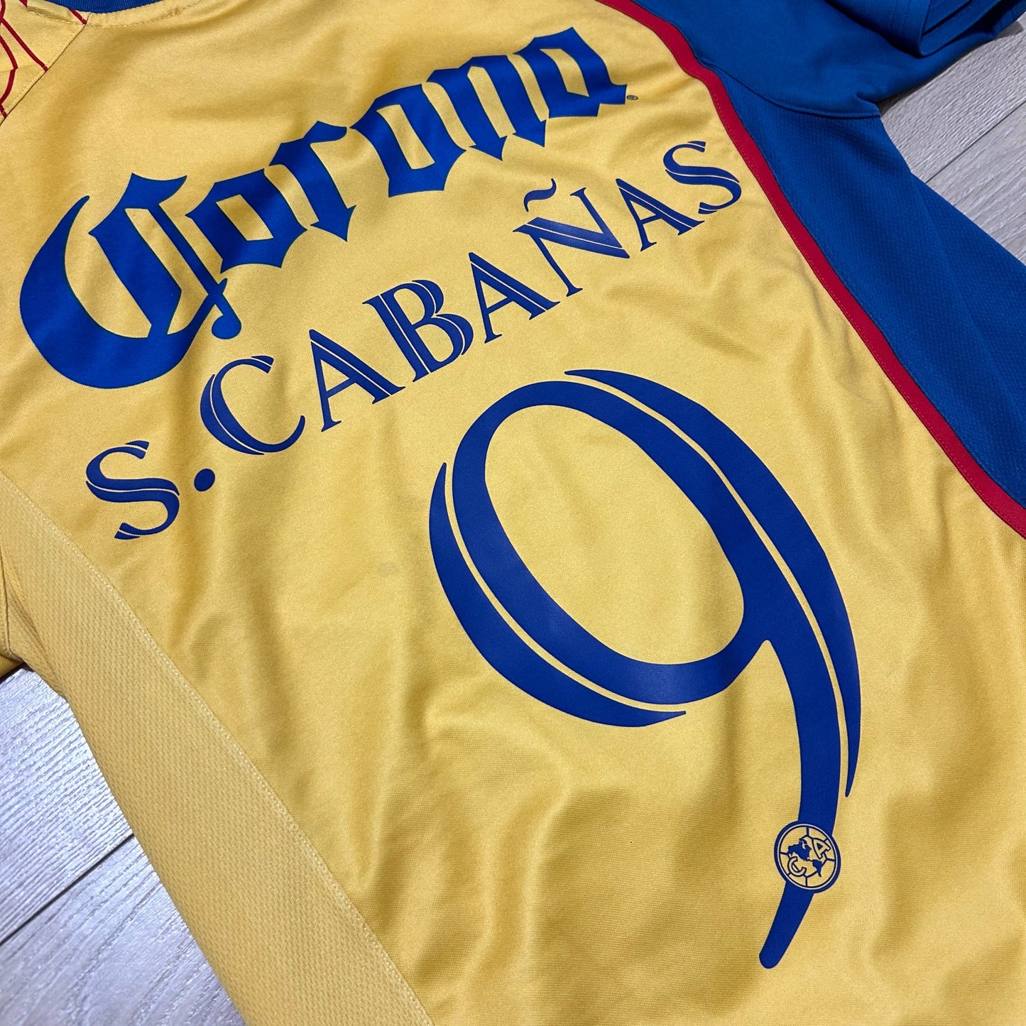 2007-2008 Club America #9 S. Cabanas M men Football Shirt Nike M men 228234-312