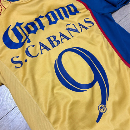 2007-2008 Club America #9 S. Cabanas M men Football Shirt Nike M men 228234-312