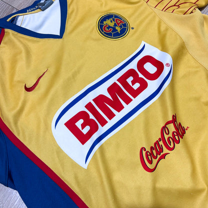 2007-2008 Club America #9 S. Cabanas M men Football Shirt Nike M men 228234-312