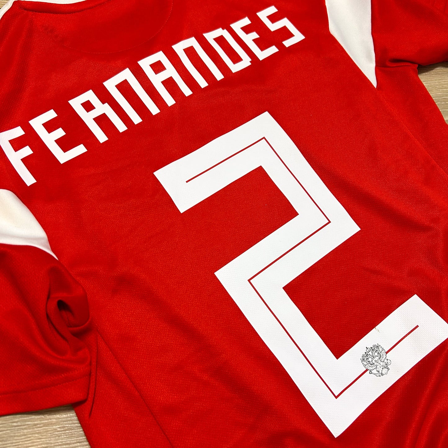 2017-2019 Russia #2 Fernandes National Team Home Football Shirt S men BR9055