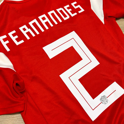 2017-2019 Russia #2 Fernandes National Team Home Football Shirt S men BR9055