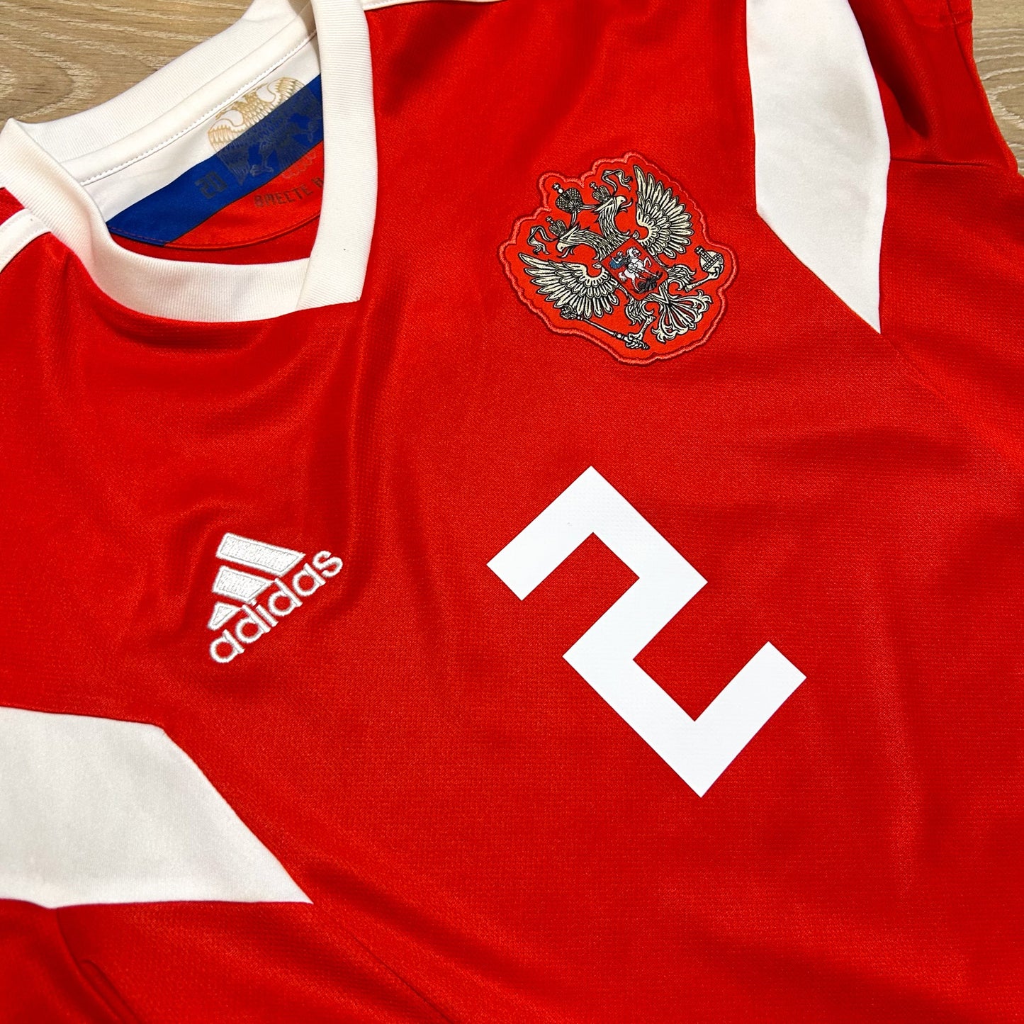 2017-2019 Russia #2 Fernandes National Team Home Football Shirt S men BR9055