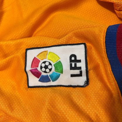 2006-2007 Barcelona away #10 Ronaldinho Football Shirt Orange L men