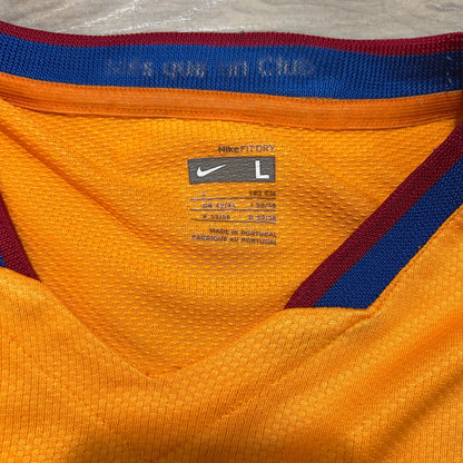 2006-2007 Barcelona away #10 Ronaldinho Football Shirt Orange L men