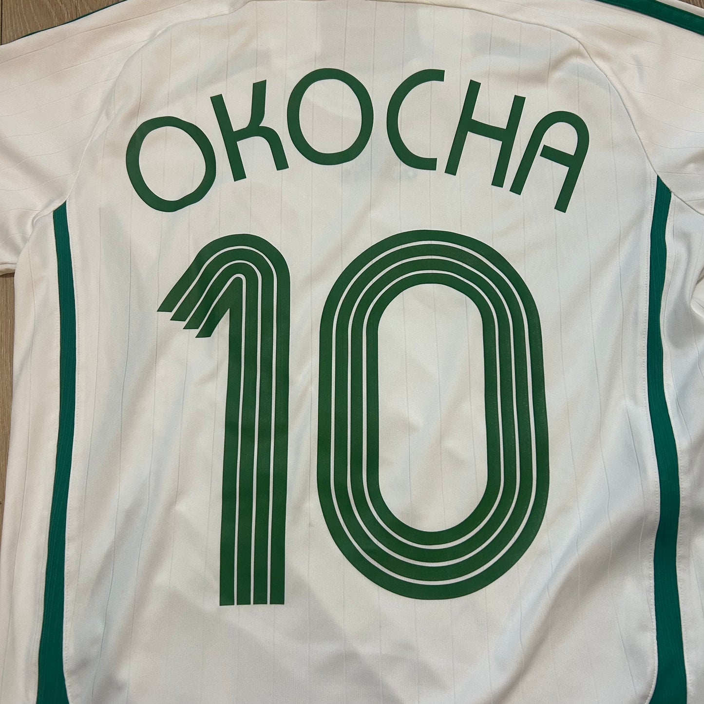2006-2007 Nigeria #10 Okocha Football Shirt Away Adidas S men 068805