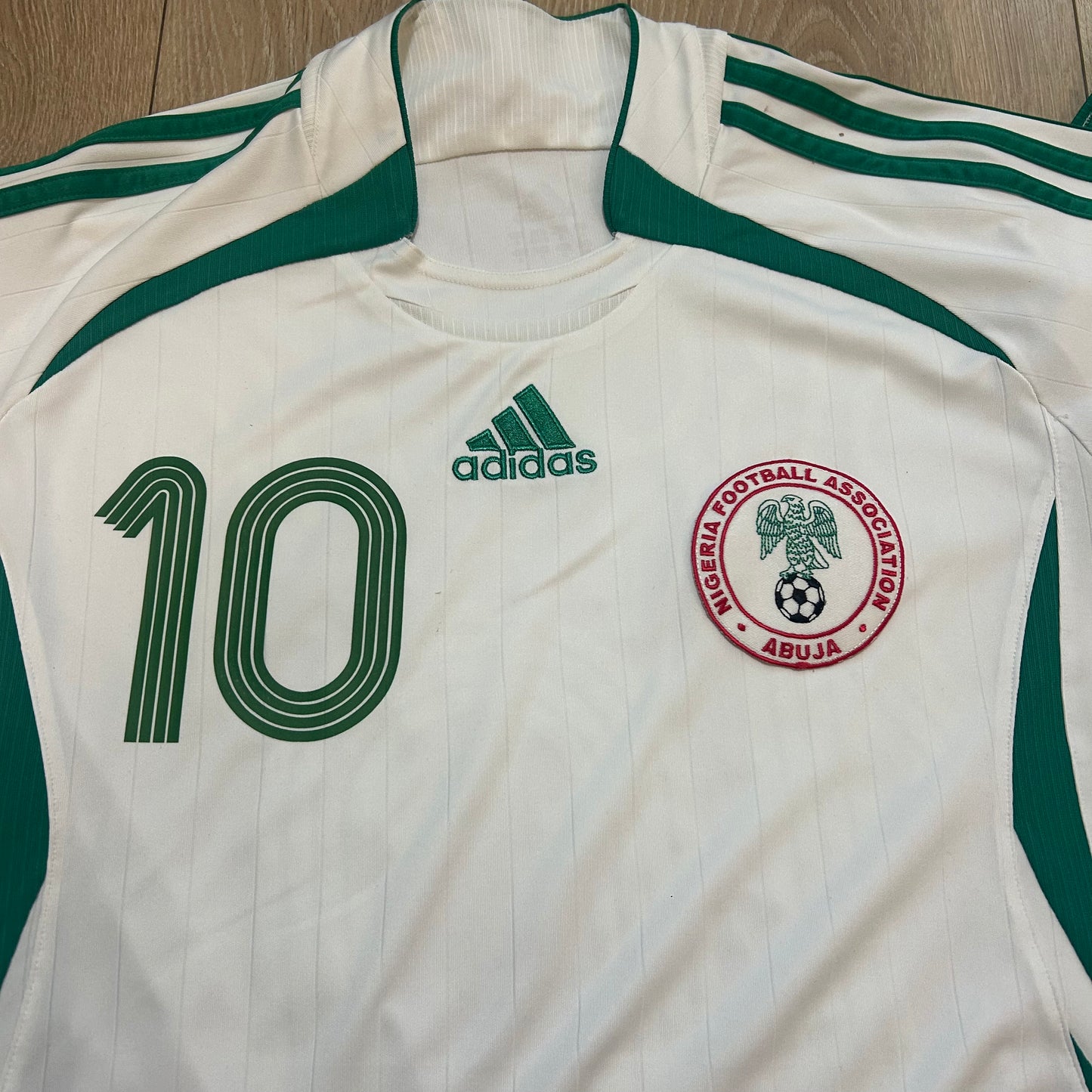 2006-2007 Nigeria #10 Okocha Football Shirt Away Adidas S men 068805